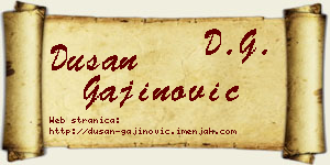 Dušan Gajinović vizit kartica